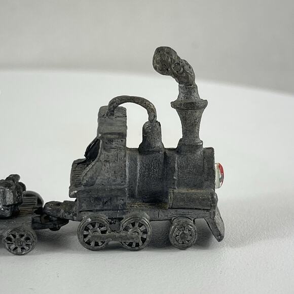 Rare Vintage 70s MSR 4pc Miniature Pewter Christmas FREEDOM TRAIN -Bear Unicorn - Picture 2 of 10